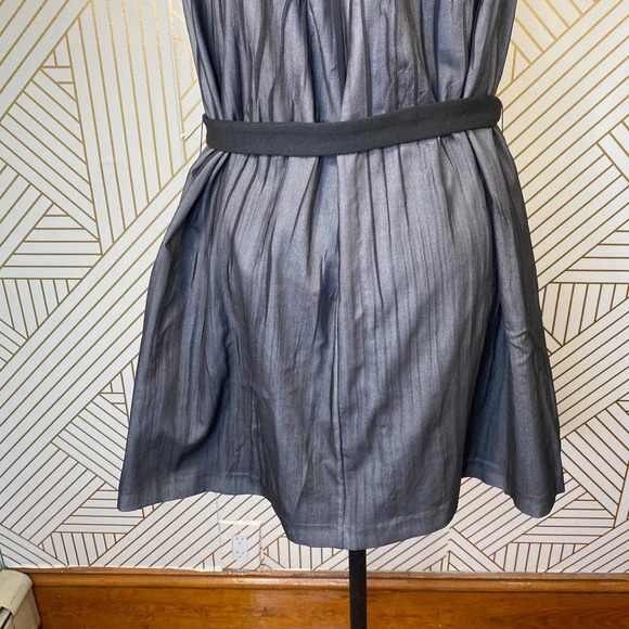 Anthropologie Girls from Savoy Shares Branchflower Silk Dress Gray Black Size 6 - Picture 10 of 12